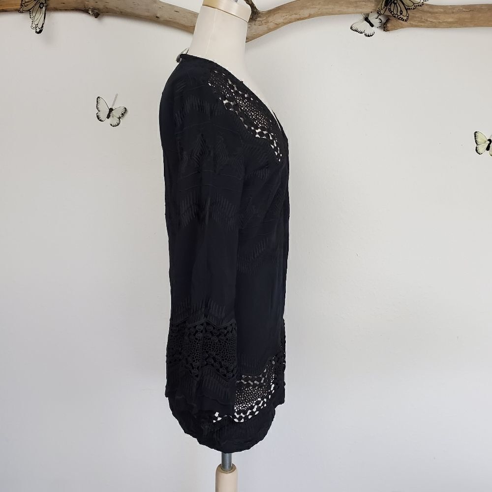 La blanca black embroidered cover up tunic - Picture 5 of 7